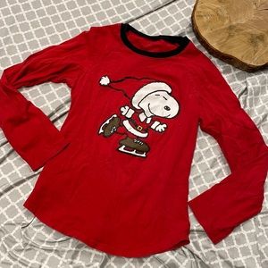 Snoopy Christmas PJ Top